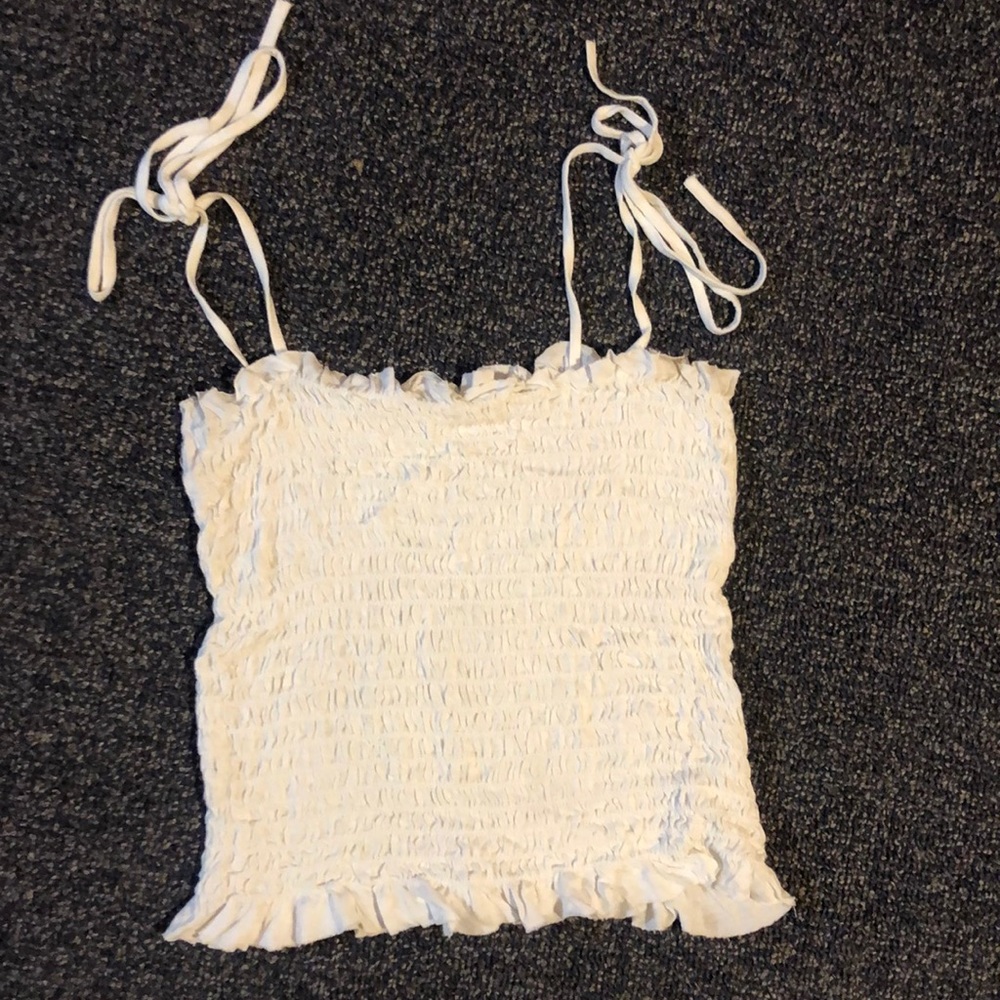 White stretchy tube top